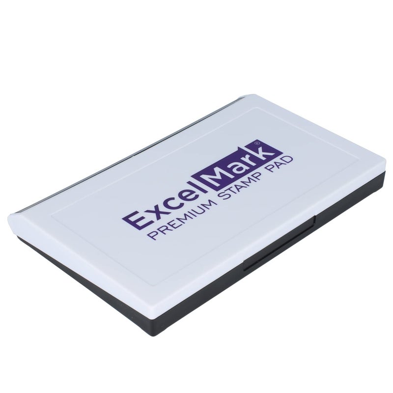 ExcelMark Rubber Stamp Ink Pad Extra Large 3-7/8"" x 7"" (Purple) - Image 1